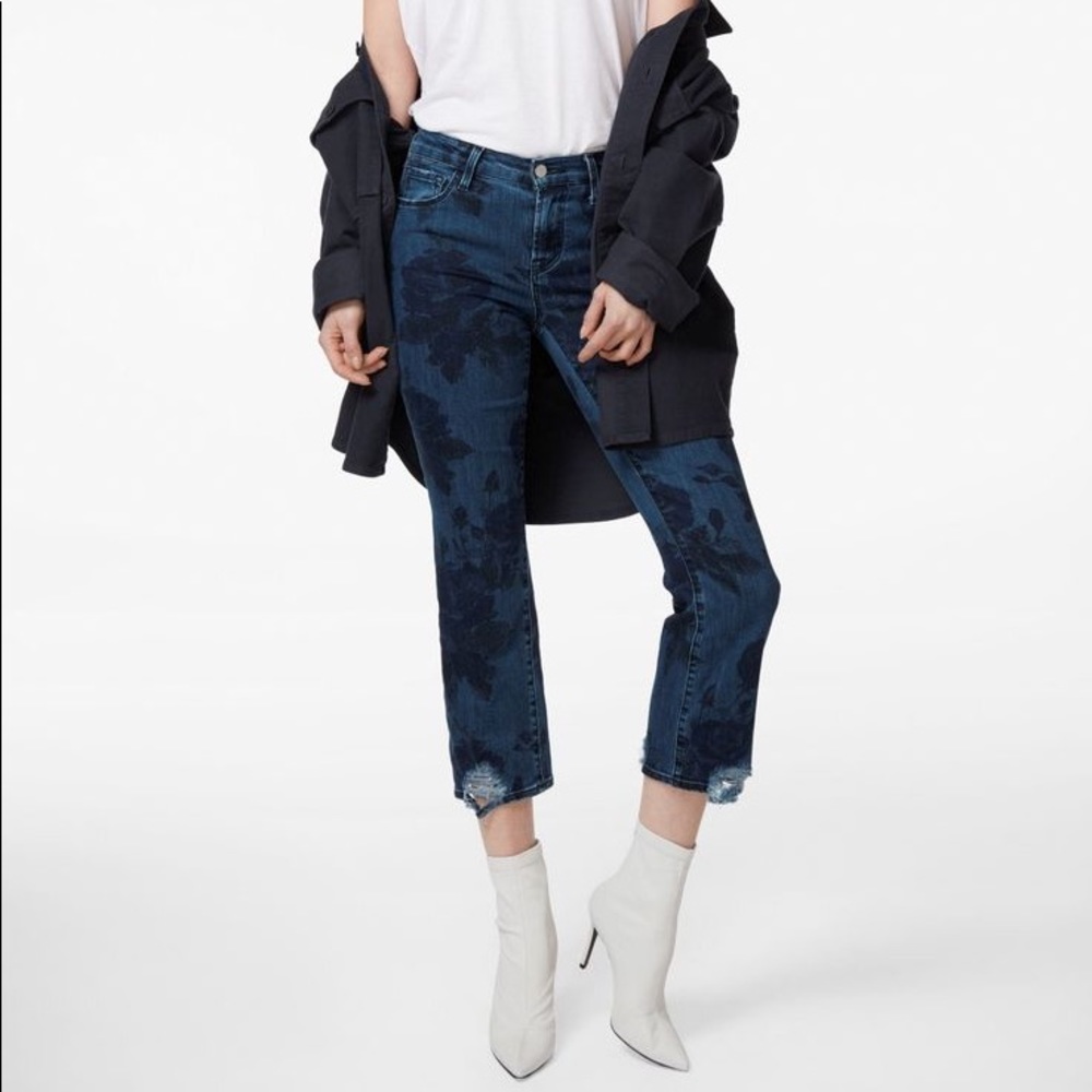 NWT JBRAND Selena Mid-Rise Cropped Boot Cut Denim